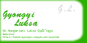 gyongyi luksa business card